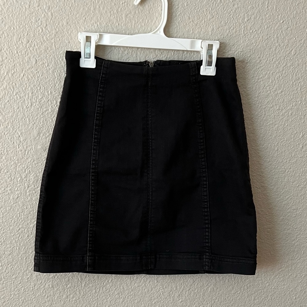 Free people black mini skirt